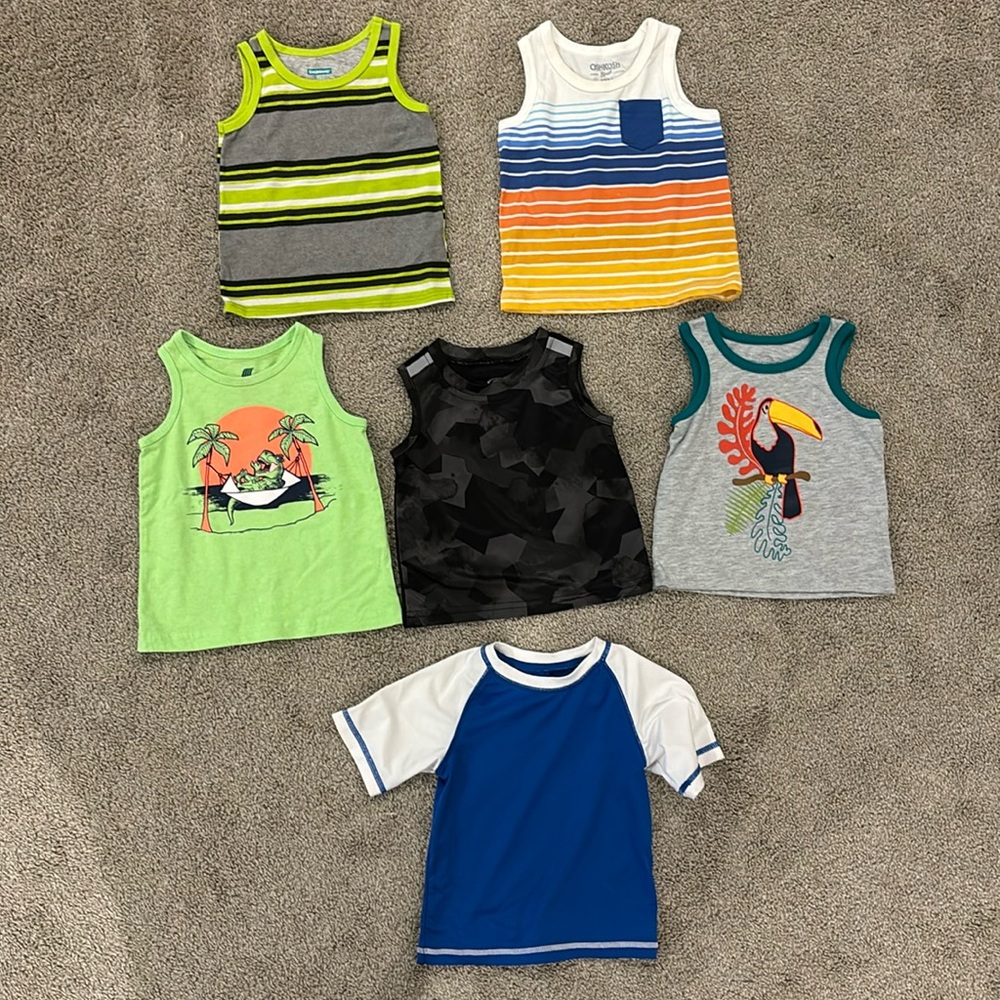 Swim shirt and tank tops